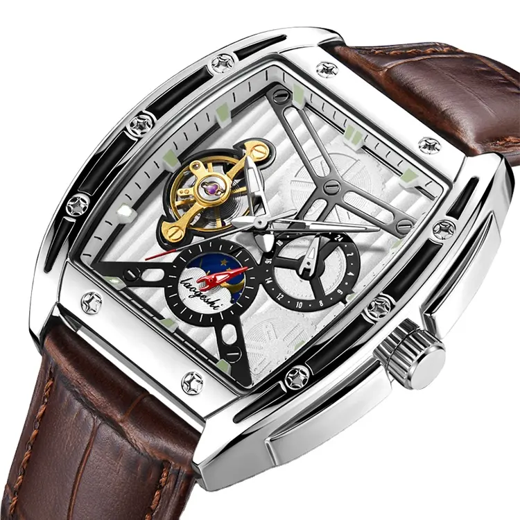 高級LAOGESHIブランドの機械式時計男性用高級自動機械式時計