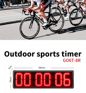YIZHI Red Color 6-stellige LED Race Timing Clock Stoppuhr 8-Zoll-Display Outdoor Sports Digital Timer für Marathon rennen - Product Image 6