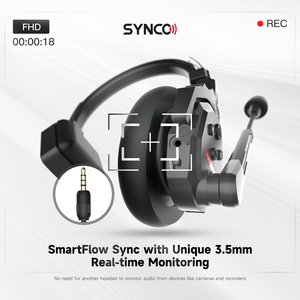SYNCO Xtalk X5 2,4G Sistema de intercomunicación inalámbrico MasterFree Reducción de ruido <span class=keywords><strong>Intercom</strong></span> Auriculares para Cine Transmisión en vivo
