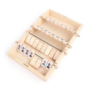 Wooden Board <strong>Game</strong> Guess Who <strong>I</strong> Am Shut the Box and 3 in 1 Checkers <strong>Game</strong> Set for Kids and Adults - Product Image 1