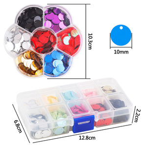 カスタム10mmラウンドシェイプパイレットPVCスパンコールフラットスパングルルーズスパンコールDIYクラフトソーイング用 - Product Image 4