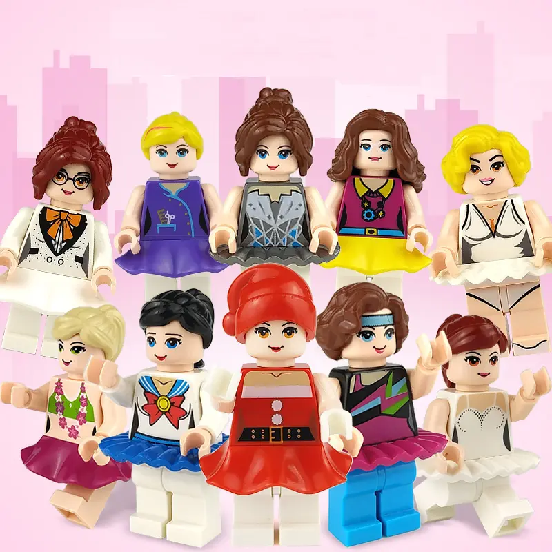 Princesa Meninas Building Blocks Montar Tijolos Ação Mini figuras Brinquedos Para Crianças Presentes De Natal