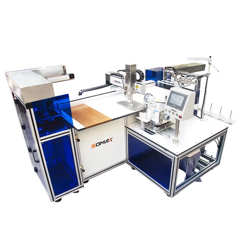 Máquina DE COSER Somax de nuevo estilo, máquina de coser con plantilla de sobrebloqueo automático, cama plana Industrial a la venta