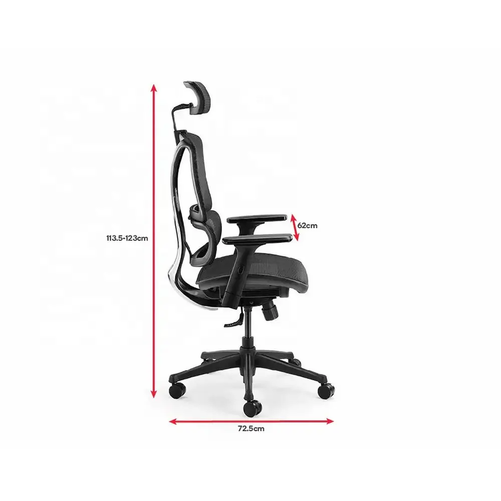 Chaise de bureau en maille ergonomique moderne, prix de gros, pas cher, réglable, confortable