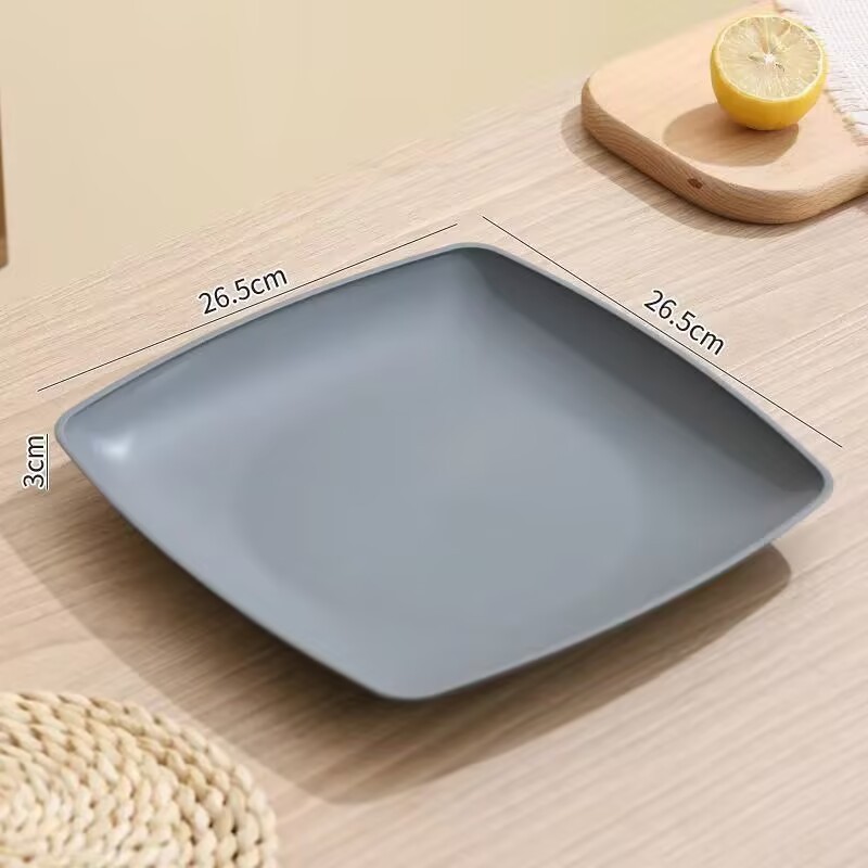 Large square plate 2626cm-1 dark gray