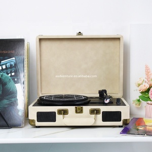 Belt-driven Portable Suitcase Design Speaker Record Player <strong>with</strong> Three-speed Adjustment and Bluetooth Capabilities - Product Image 6