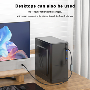 USB 3.0型RJ45网络互联网局域网适配器直接连接千兆铝编织以太网电缆，用于计算机USB - Product Image 2