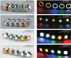 New Type Flat Head 19mm Latching <strong>Function</strong> Ring Led Power Sign Metal <strong>Push</strong> <strong>Button</strong> <strong>Switch</strong> - Product Image 2