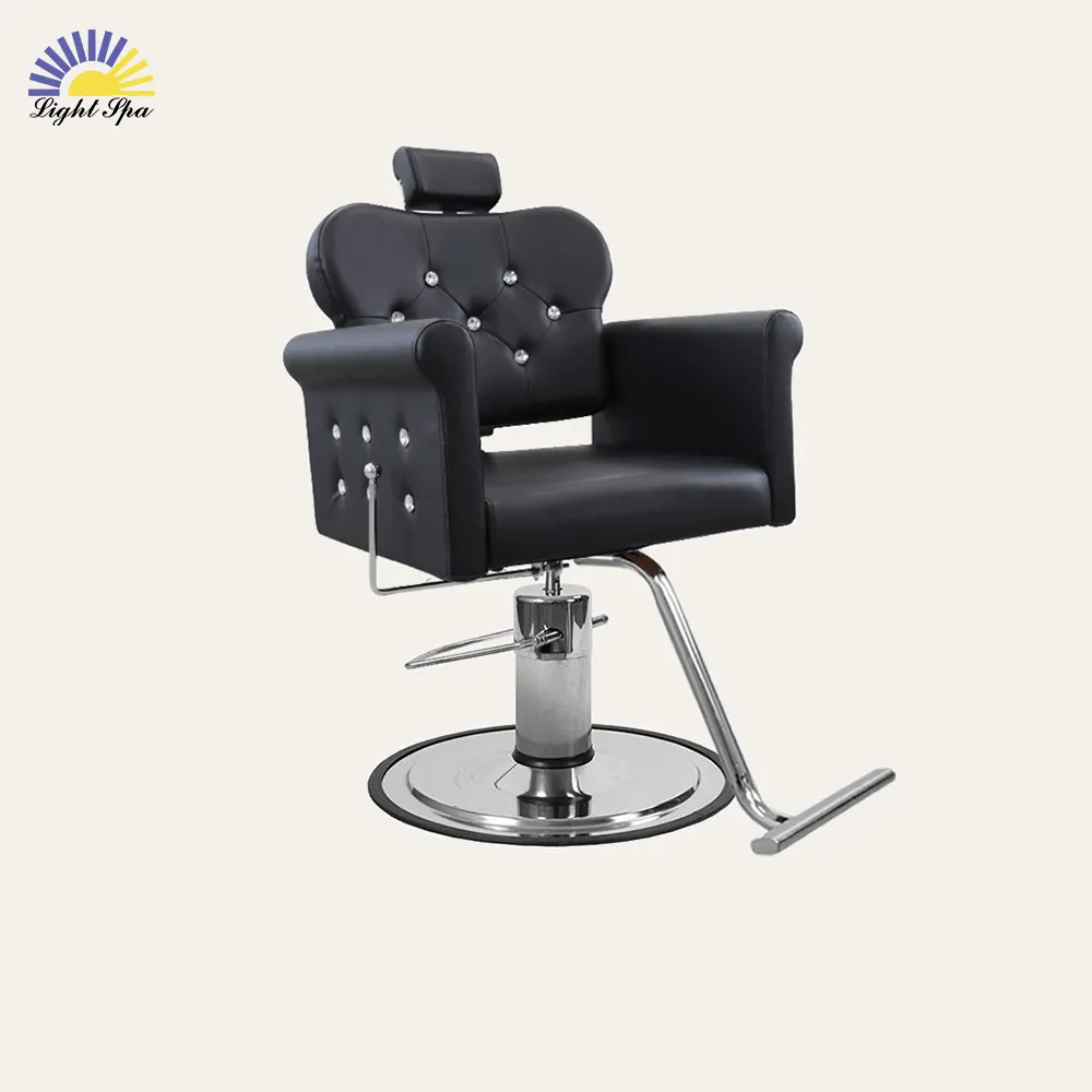 LightSpa fauteuil de barbier de salon de coiffure de haute qualité chaises de barbier hydrauliques classiques et robustes