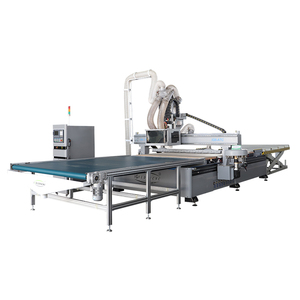 Mesa de trabajo de 2100x3000mm para fabricación de puertas de madera, máquina cnc con carga automática, mesa de descarga - Product Image 1