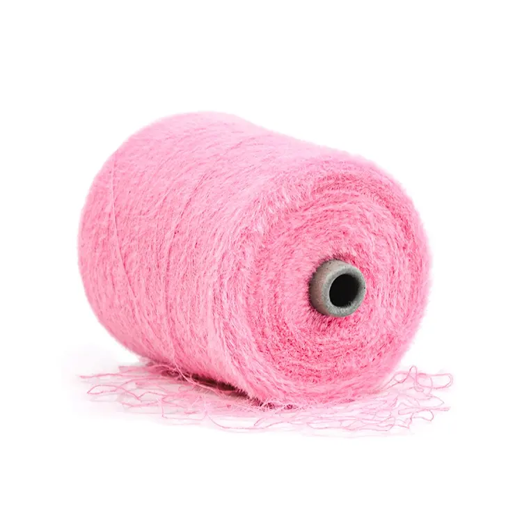 Kingeagle morbido 1.3cm Nylon lana fantasia piuma visone filato per capelli produttore tinto in coni