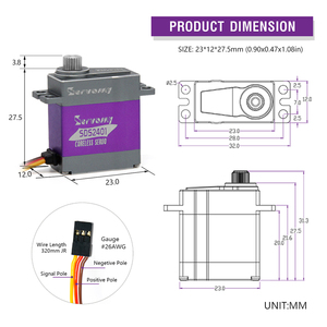 450 hélicoptère sans noyau Micro servomoteur 10Kg 0.07s 8.4V engrenage en métal <span class=keywords><strong>CNC</strong></span> boîtier en aluminium haute précision direction numérique RC Servos - Product Image 2