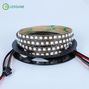 LEDs 144 WS2812B DC5V RGBIC LED Pixel nastro programmabile 7.5mm PCB indirizzabile RGB 5V WS2812 luce a LED - Product Image 1