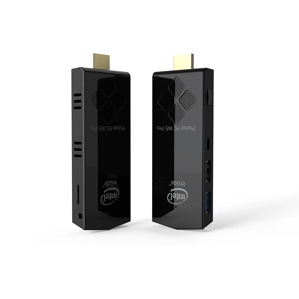 Factory price new W5 Pro mini pc Intel Z8350 chip 2G 32G 4G 64G fanless stick pc HD-MI output dongle computer for thin client