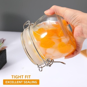 ขวดแก้วแคลมป์สุญญากาศกลมใสขนาด 150 มล. พร้อมฝาคลิปหนีบ - Product Image 2
