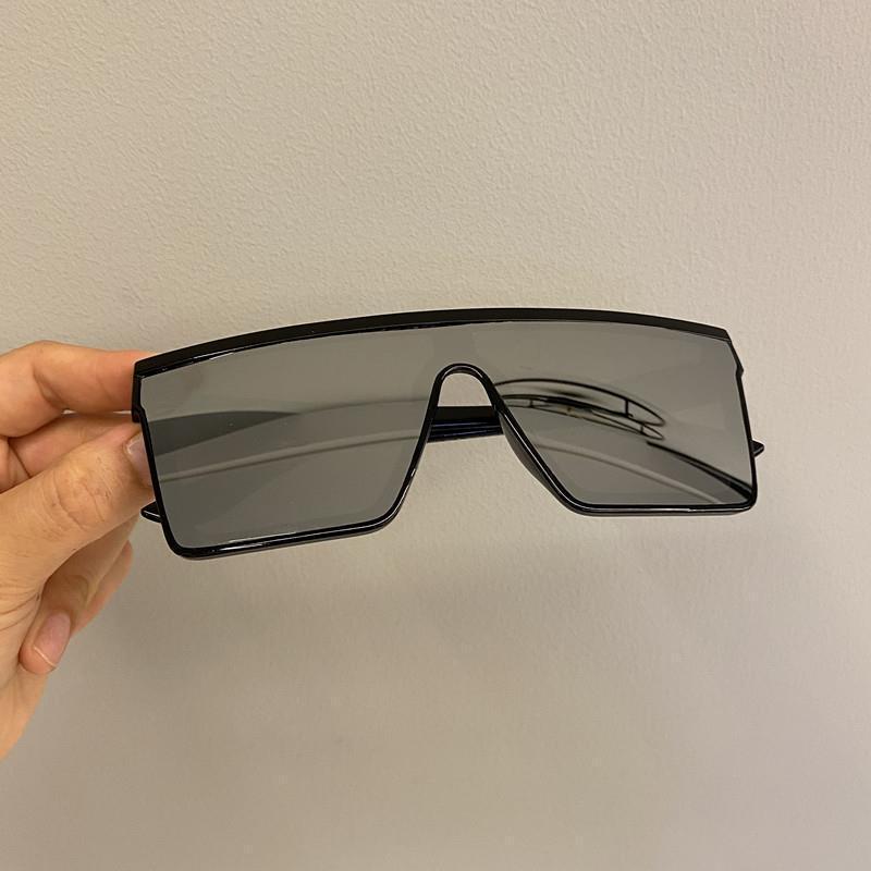Black-framed silver film