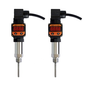 LED LCD統合PT100温度送信機挿入タイプ熱抵抗温度センサー4-20mA/0-10V出力 - Product Image 1