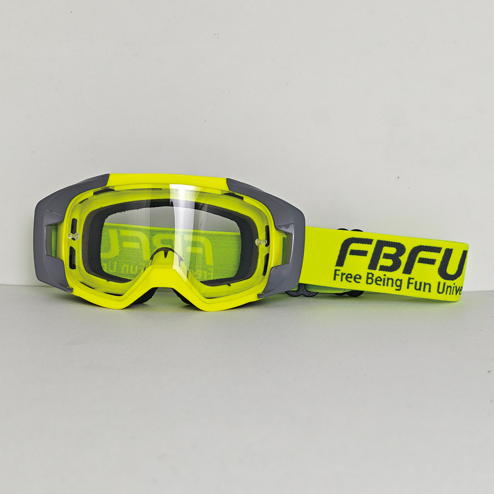 Lunettes transparentes à monture jaune gris