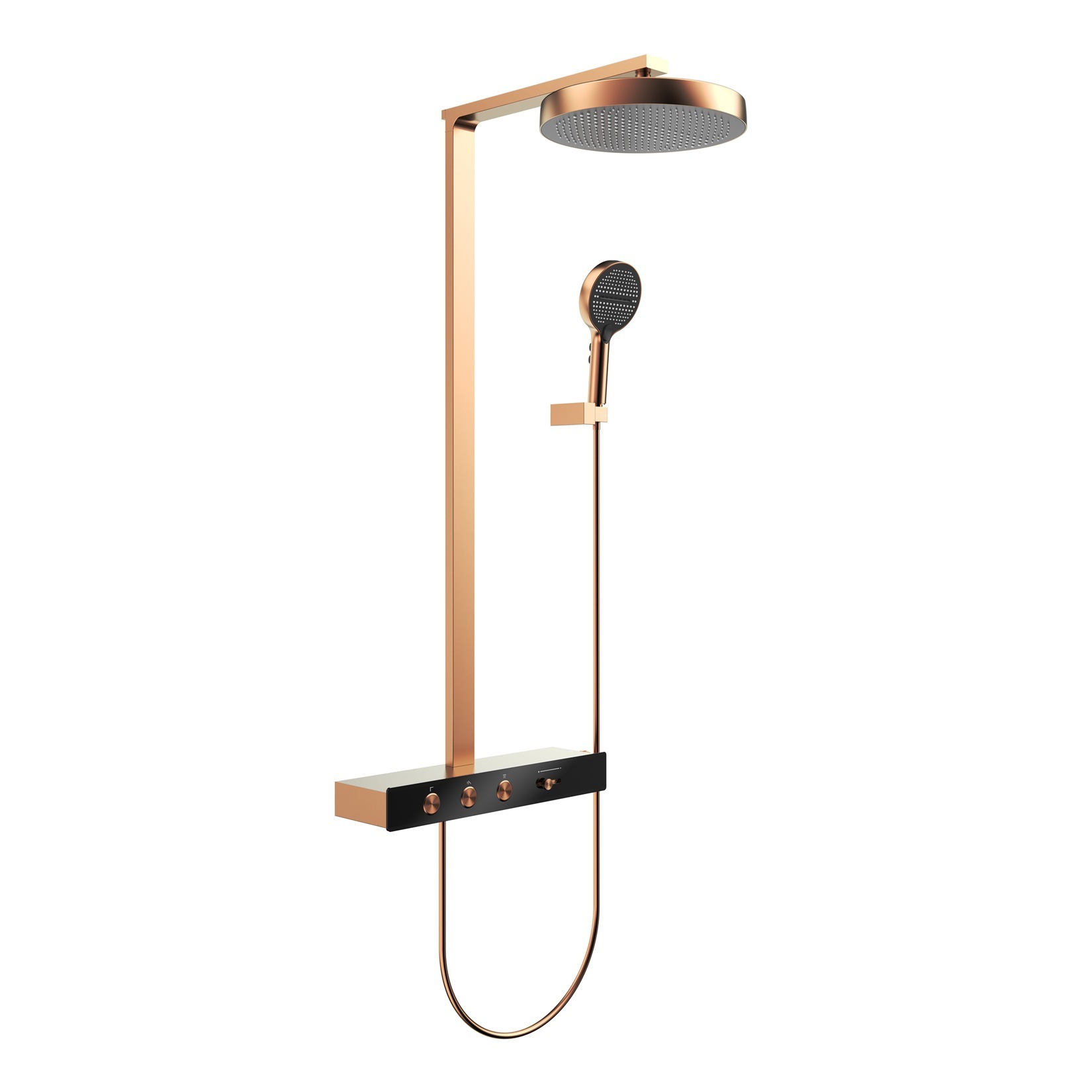 Brushed Rose Gold Surface Mounted Thermostatic