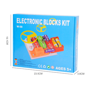 Scienza dei bambini fai da te circuito Radio esperimento giocattolo Puzzle scienza elettronica blocchi di costruzione programmabili blocchi - Product Image 5