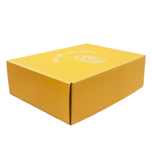 Renkli sarı giyim ürünleri özelleştirmek posta gönderim kutusu geri dönüşümlü özel giysi oluklu kutular Logo baskılı kozmetik kapları ambalaj - Product Image 3