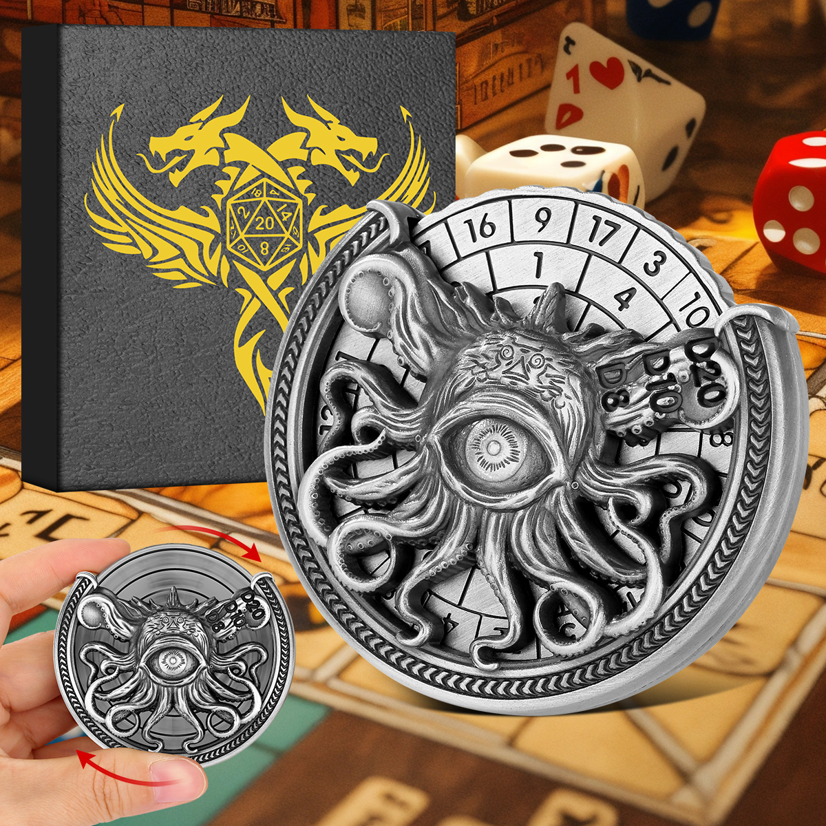 Cthulhu de un solo ojo - plateado