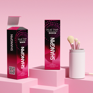 OEM pembe çok renkli kozmetik karton kutu kutu özel tasarım kare yuvarlak şekil makyaj araçları kozmetik fırça hediye paketi kutusu - Product Image 1