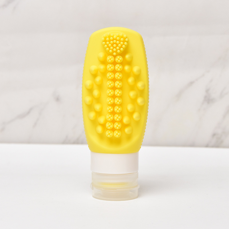Yellow-multifunctional silicone dispensing bottle