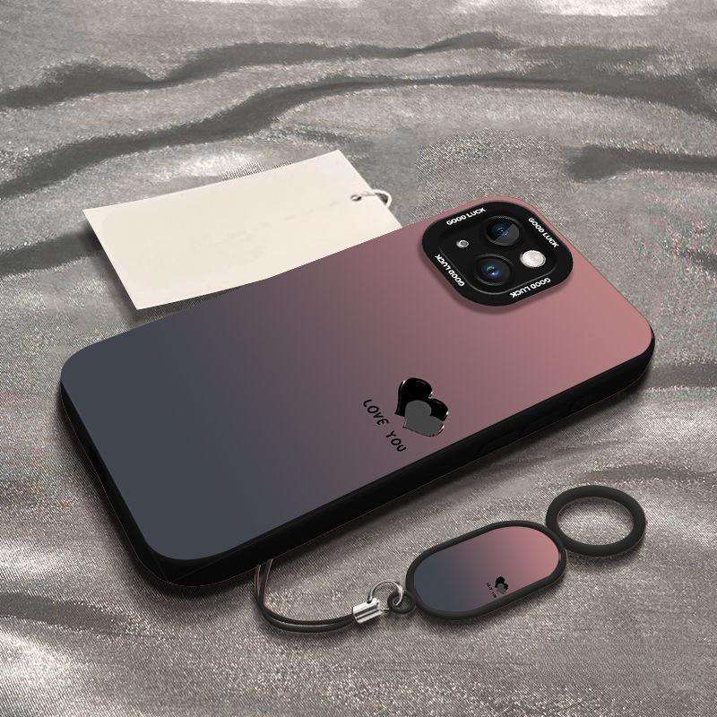 Dégradé noir et rose avec boucle anneau