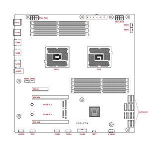 Combo lga2011-3pcゲーミングインテルddr4デスクトップxeonコンピューターキット、プロセッサーx99デュアルCPUエレクトロニクスメインボードマザーボード - Product Image 6