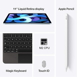 Apple Air 6 Tablet PC için yenilenen mavi mor uzay gri Starlight iPad 128GB 256GB iOS işletim sistemi ile Unlocked - Product Image 6