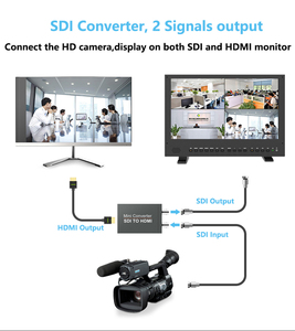 カメラプロジェクターSDIDCR用のSDIループ1080Pオーディオビデオスプリッターコンバーターを備えたSDI-HDMIコンバーターアダプター - Product Image 5