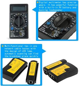 ケーブルテスターCat6Cat5e Rj45 Rj11Rj12圧着ネットワークツールキットを含む11In1プライヤーハードウェアハンドツールセット - Product Image 6