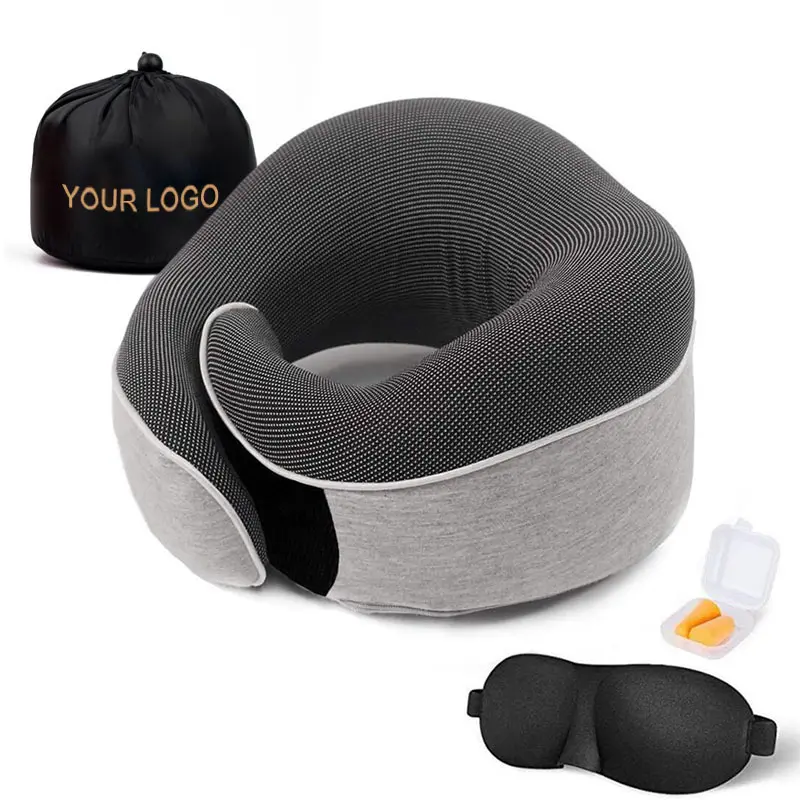 Soporte de cabeza de sofá para el hogar, almohada de viaje de espuma viscoelástica plegable, Kit de viaje