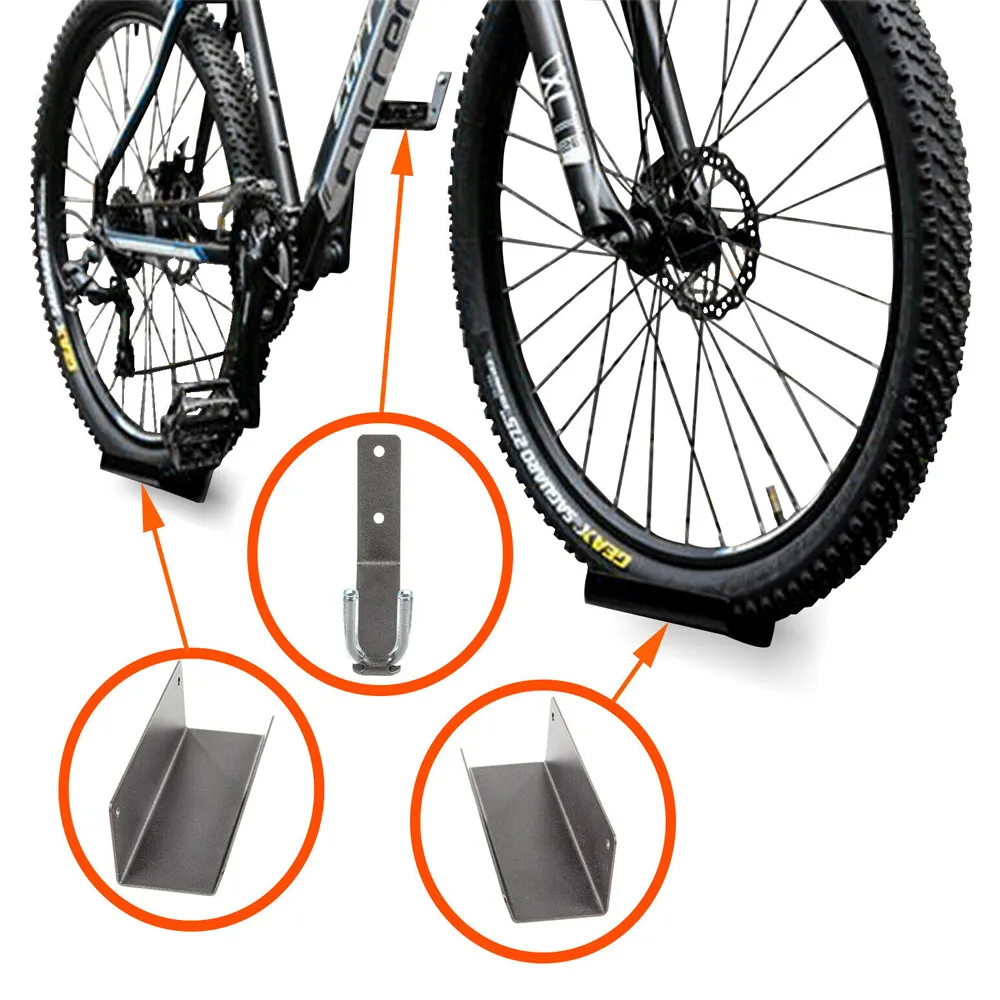 Suporte de bicicleta personalizado de aço inoxidável, suporte de montagem de metal em parede para fabricação