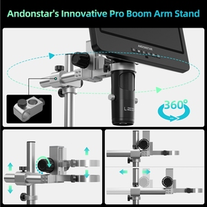 Andonstar AD249S-M-Plus trinoküler 10 ''yüksek çözünürlüklü dijital mikroskop PCB tamir için 10 inç ekran + uzatma tabanı ile - Product Image 6