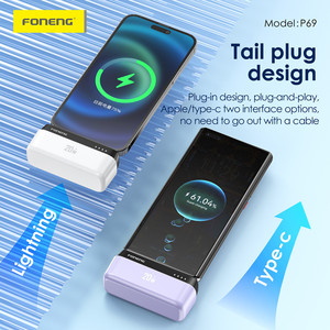 FONENG Mini 5000mah 20W With Built -In Stand Function Power Bank for TYPE- C Port Colorful <strong>Design</strong> - Product Image 5