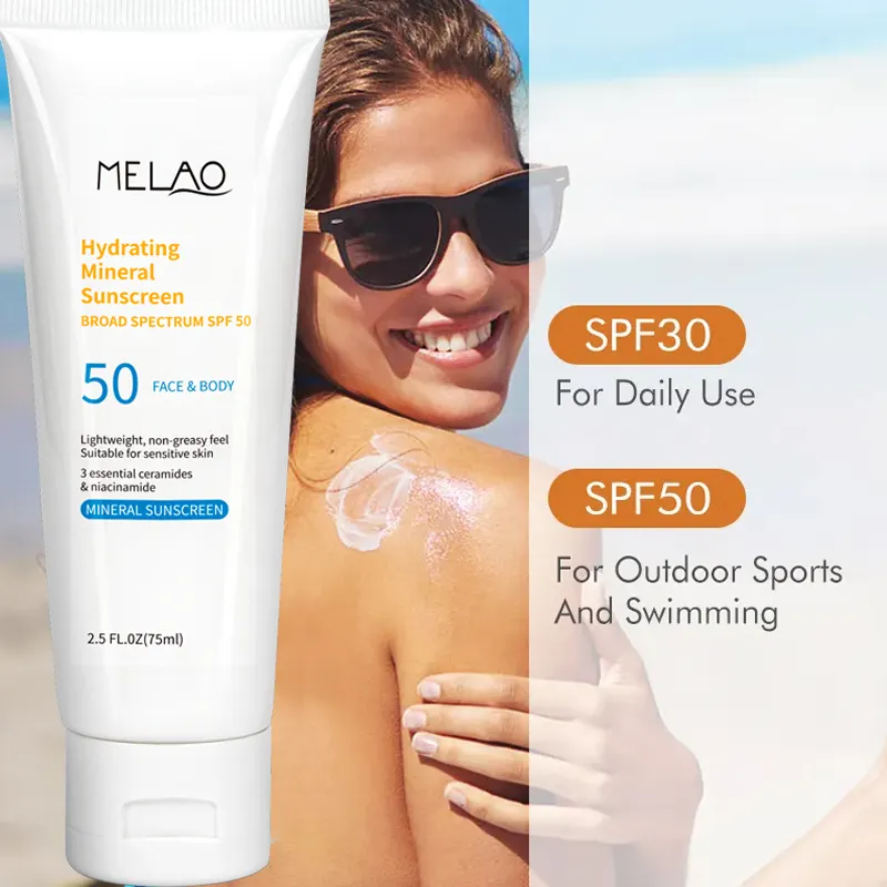 Wholesale Sun Screen Cream Spf 50 Sunscreen for the Face Skin Private Label UV Sunblock Cream Face Sunscreen For The Skin