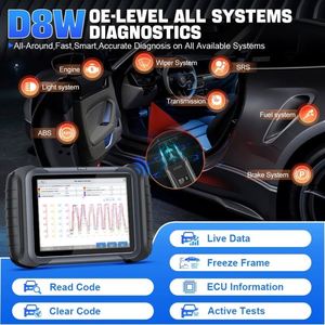 2024 XTOOLD8WワイヤレスOBD2スキャナー車の診断ツール (ECUコーディング付き) アクティブテストキープログラミング38リセットCAN FD DOIP - Product Image 5