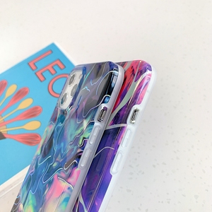 เครื่องพิมพ์ปรับแต่งโลโก้โทรศัพท์มือถือสำหรับ I Phone 6 7 8 Plus TPU,เคส iPhone 11Promax Se 10 IMD ลายหินอ่อนสีสันสดใสปี2021 - Product Image 2