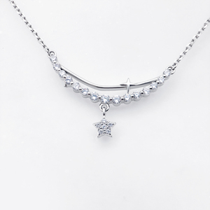 Cao cấp sang trọng Arc Fantasy Star ray 925 bạc Zircon Vòng cổ Thích hợp cho tham dự các bên và các sự kiện - Product Image 6