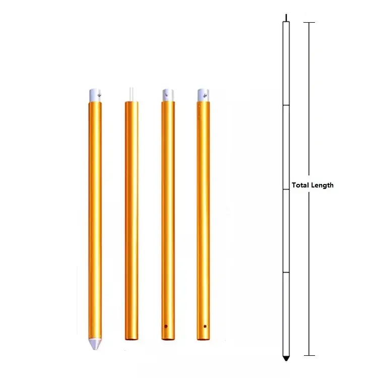 Tiang Kanopi Terpal Bisa Disesuaikan, untuk Terpal Berkemah, Tenda, Awning, Tempat Berlindung, Mendaki, Tiang Tenda Portabel