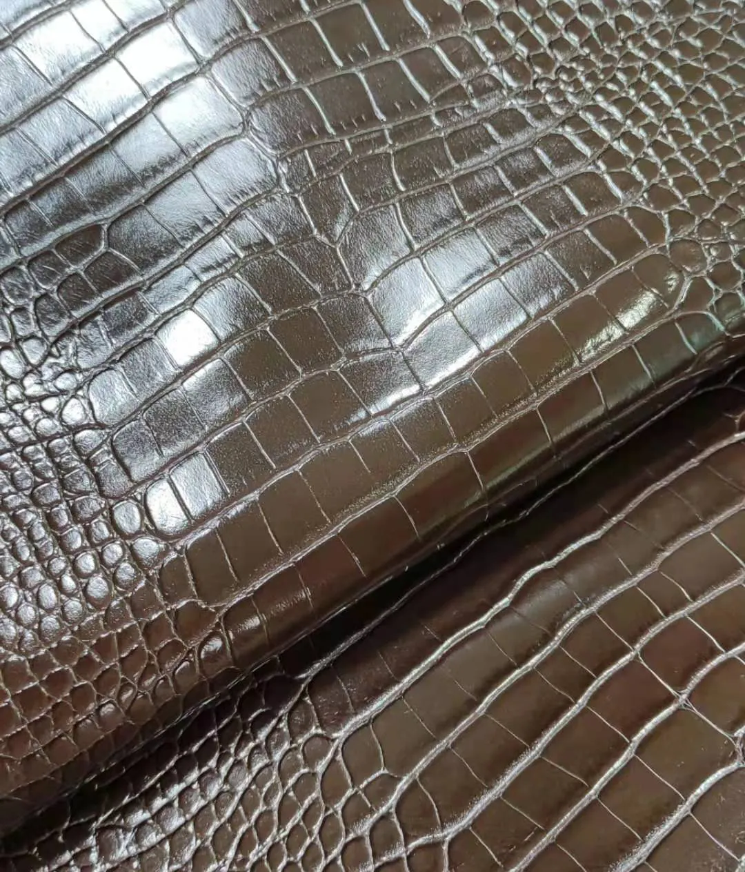 Recycled Crocodile Leather Sofa Covers PU Leather Material For Shoes/Handbags