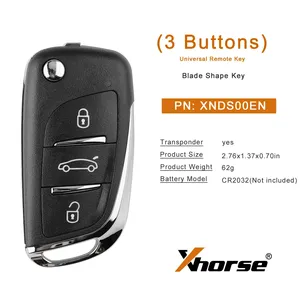 Xhorse กุญแจรีโมทไร้สาย VVDI XNDS00EN กุญแจรถแบบสากลสำหรับ VVDI2/คีย์เครื่องมือกุญแจ max/ MINI คีย์เวอร์ชันภาษาอังกฤษ - Product Image 2