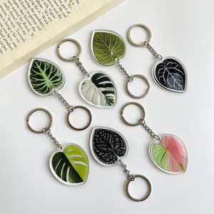 批发植物亚克力钥匙扣定制设计可爱迷你亚克力卡通钥匙扣 - Product Image 1