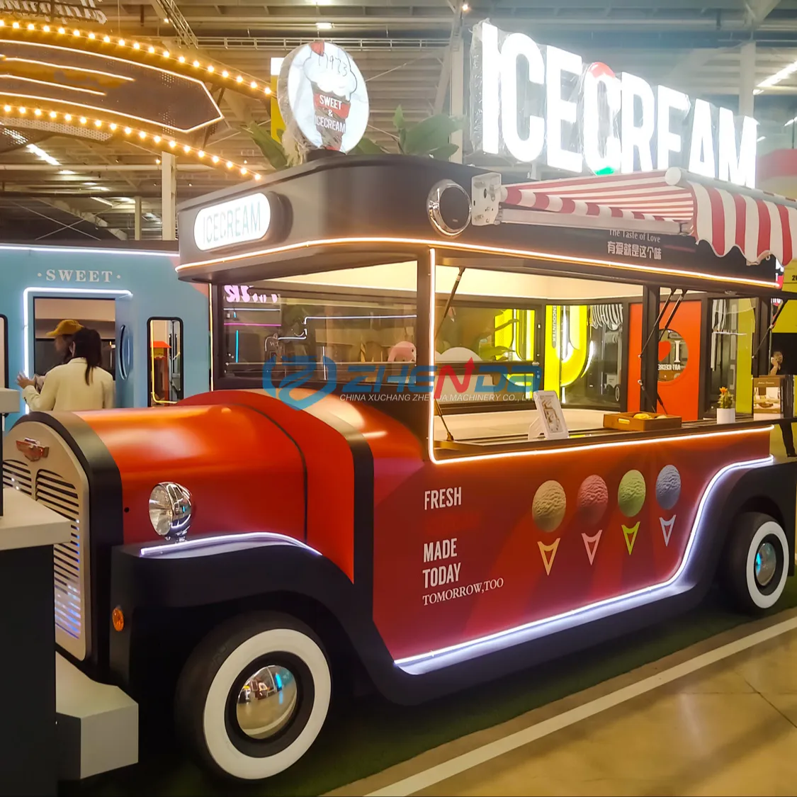 Le camion de nourriture/camion de crème glacée le plus vendu d'Allemagne avec la certification CE