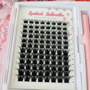 HILASH ชุดขนตาปลอมสำหรับต่อขนตาปลอมแบบกลุ่มบางแพ็กเกจสีดำตามสั่ง - Product Image 4