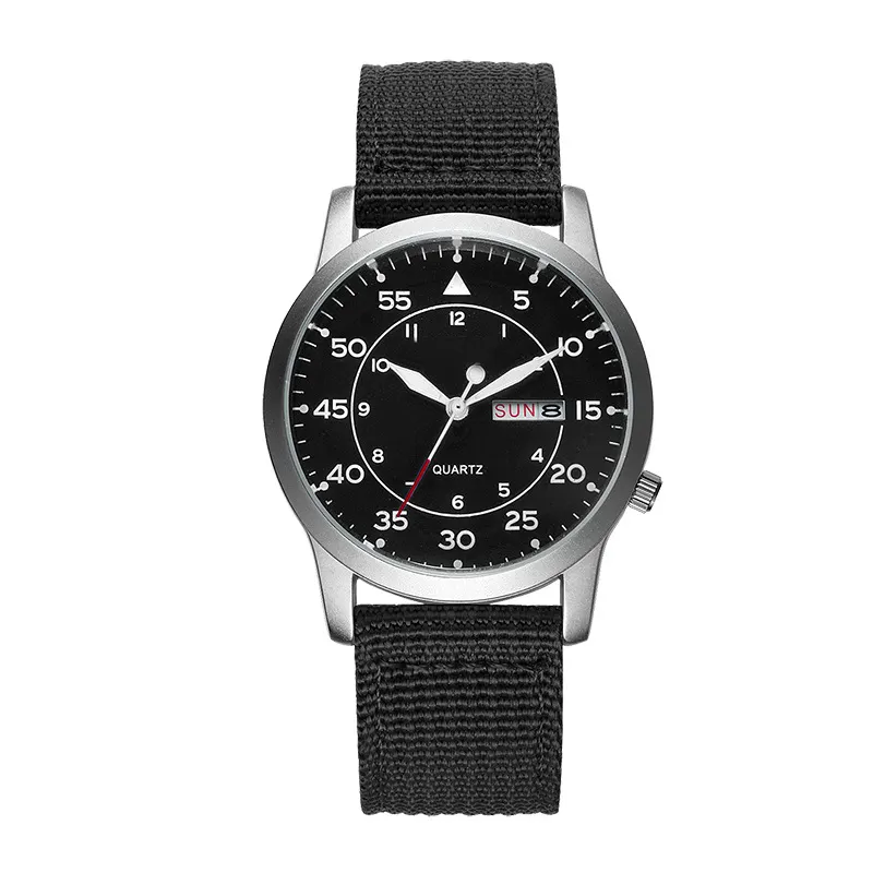 Yeni ürün iş rahat tarzı naylon kayış takvim fonksiyonu Pilot özel kuvars saatler erkekler için