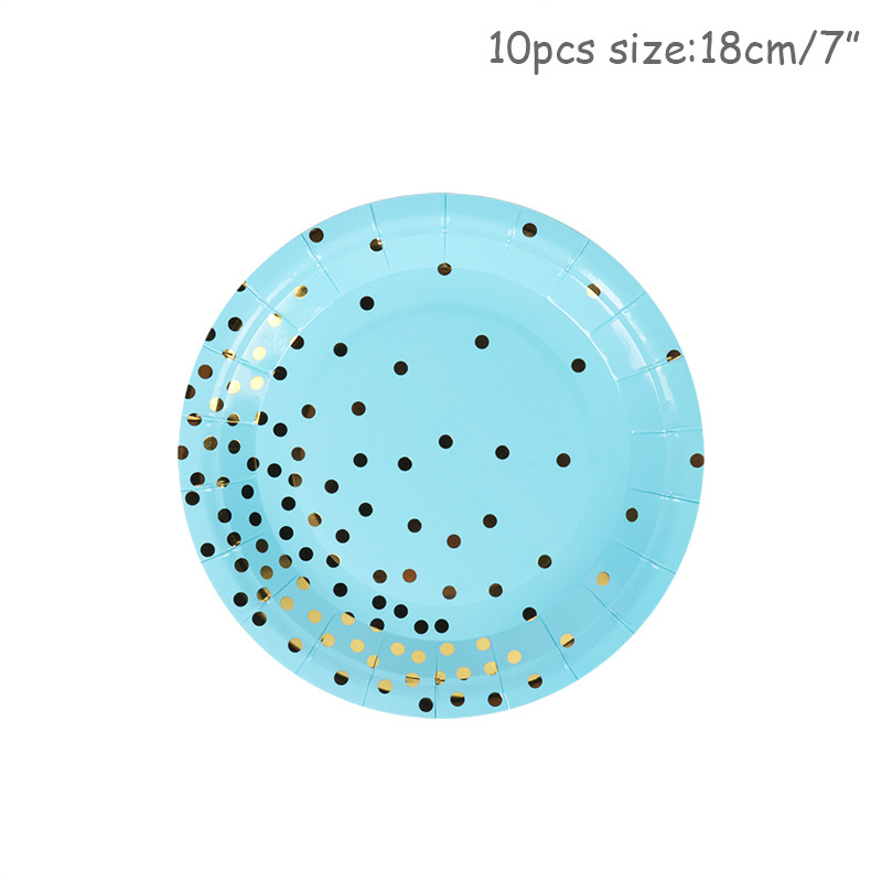 bleu 7 pouces * 10 pièces