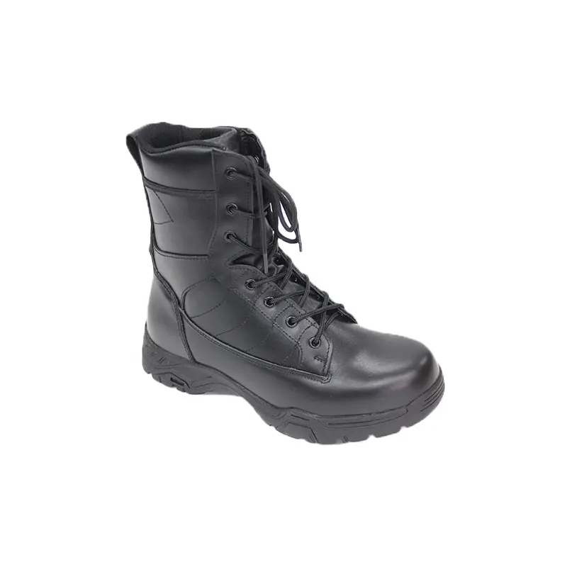 Military Jungle Tactical Combat Black Boot Made Of Full Grain Leather